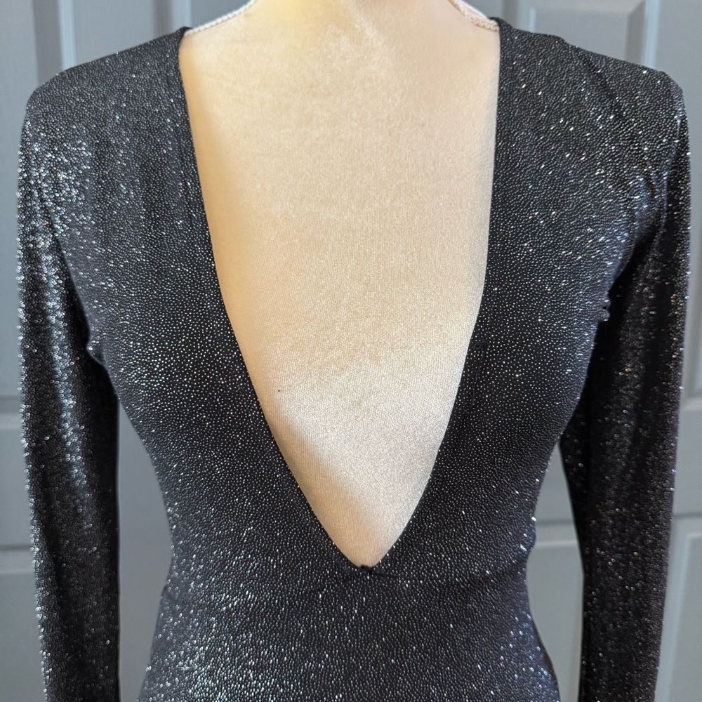 Lucy in the Sky Black Sparkle Long Sleeve Dress